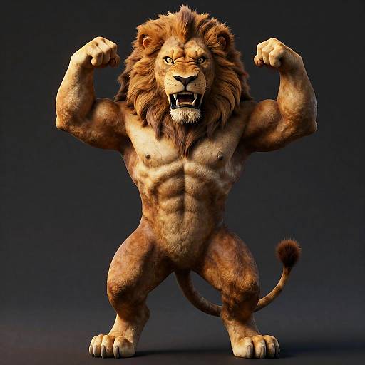 Regal Lionfolk in Power Stance