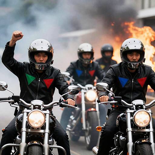 Fierce Riders in Bold Metallic Armor