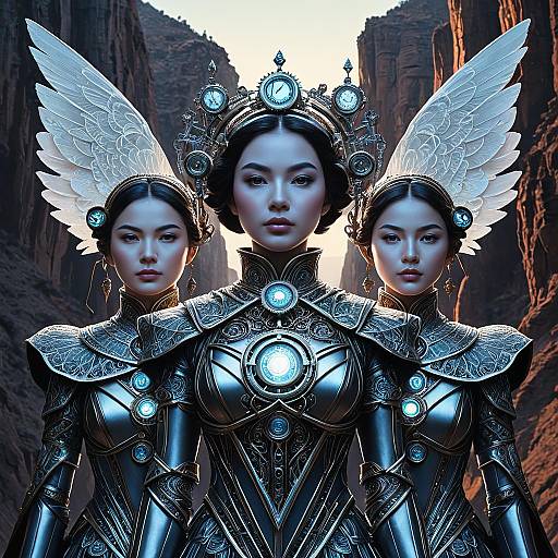 Three-Faced Angelic Clockwork Puppets