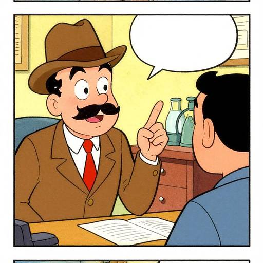Whimsical Detective Pun Comic Panel
