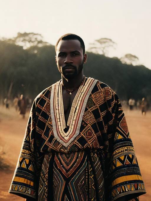 Man in Traditional African Outfit