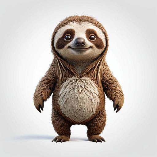Cute 2D Sloth Character Design