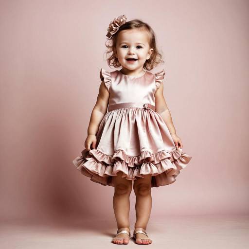 Smiling Toddler Girl in Pink Dress