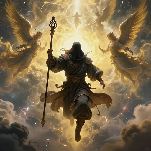 Ancient Warrior Descending from Heavens