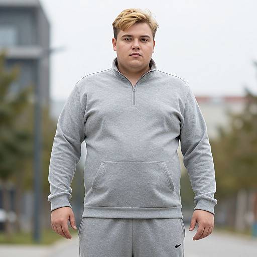 Young Overweight Man Outdoors