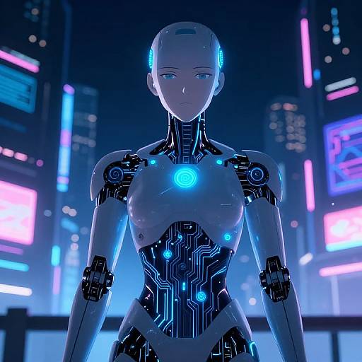 Futuristic Anime AI Robot