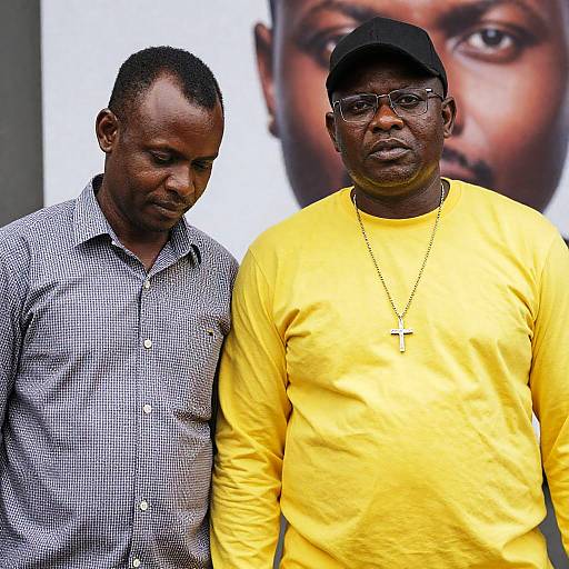 Two Men Standing Close Together