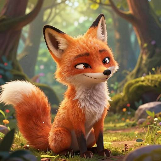 Charming Fox in Enchanted Forest