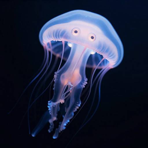 Bioluminescent Jellyfish Siren Portrait