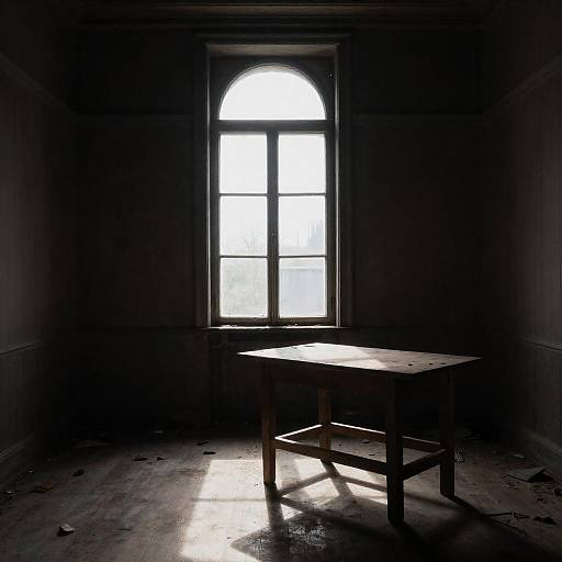 Sunlit Ruins: Abandoned Wooden Room