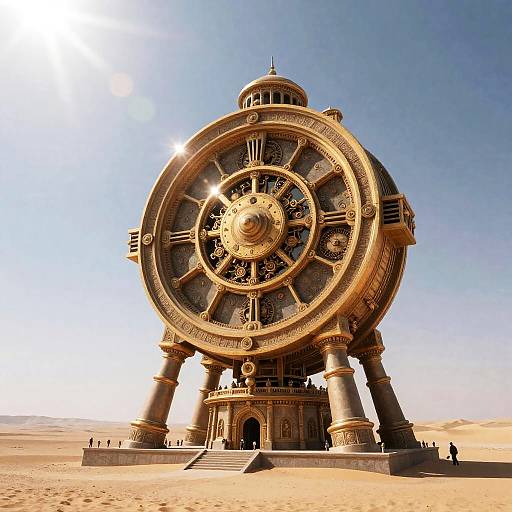 Cinematic Clockwork Colossus Awakens in Dunes