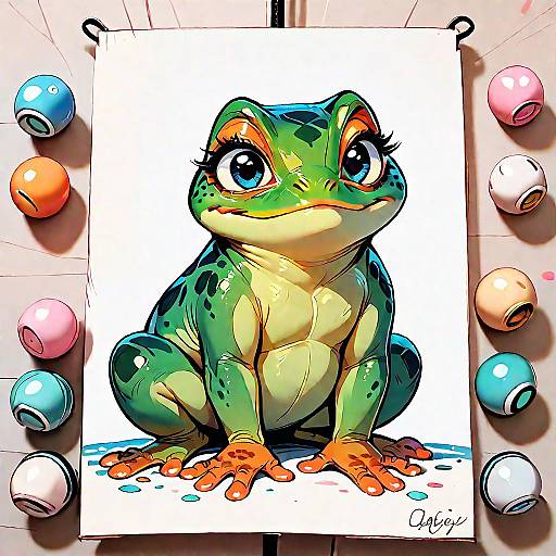 Cozy Pepe Frog in High-Definition