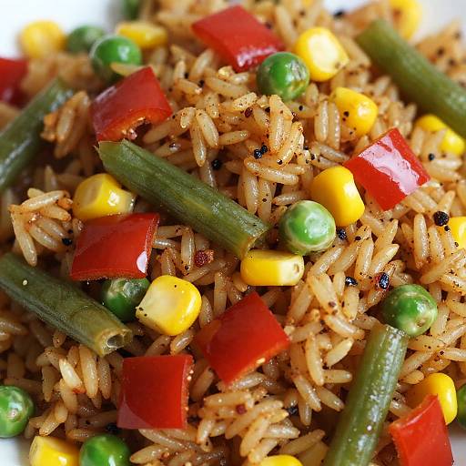 Vibrant Stir-Fried Rice Close-Up