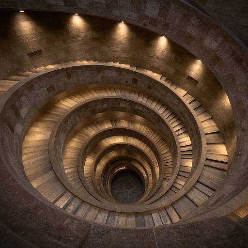 Endless Spiraling Stone Steps Illusion