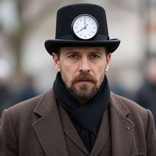 Gentleman with Clock Top Hat