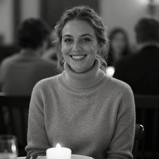 Elegant Woman in Candlelit Atmosphere