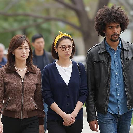 Casual Outdoor Stroll with Friends