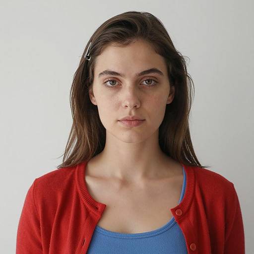 Confident Woman in Casual Ensemble