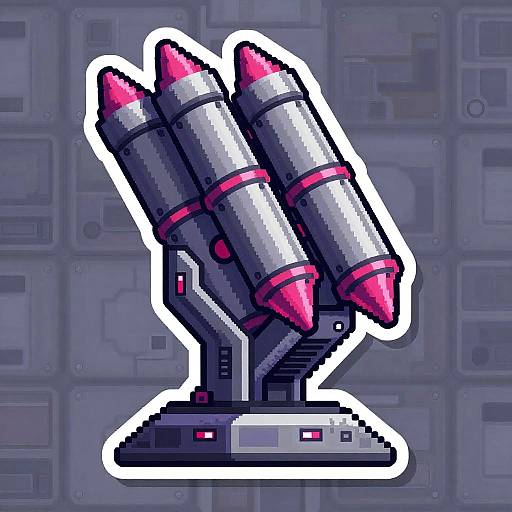 Futuristic 2D Missile Launcher Sprite