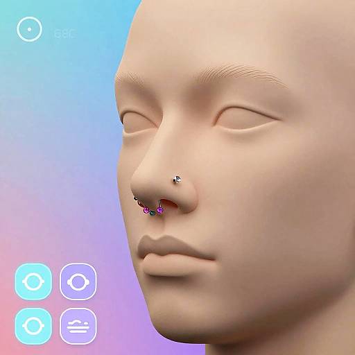 Realistic Nose Piercing Simulator