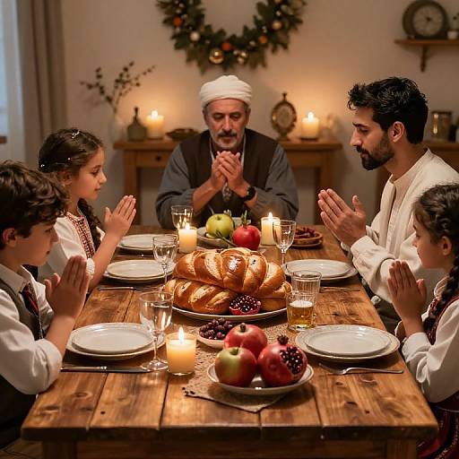 Rosh Hashanah Family Celebration Scene