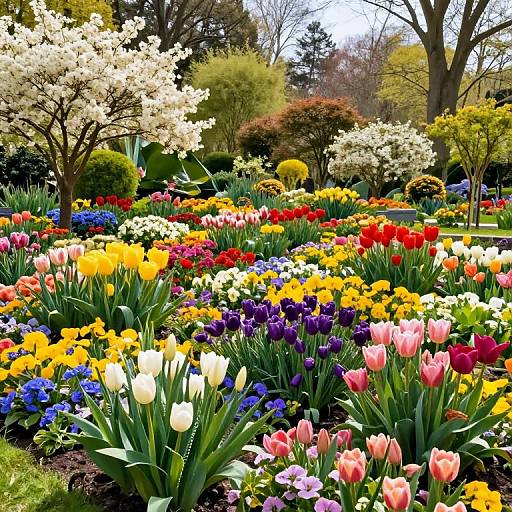 Vibrant Spring Garden in Burst Mode