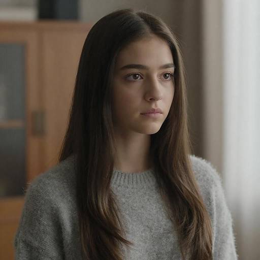 Cinematic Portrait of Woman in Sweater