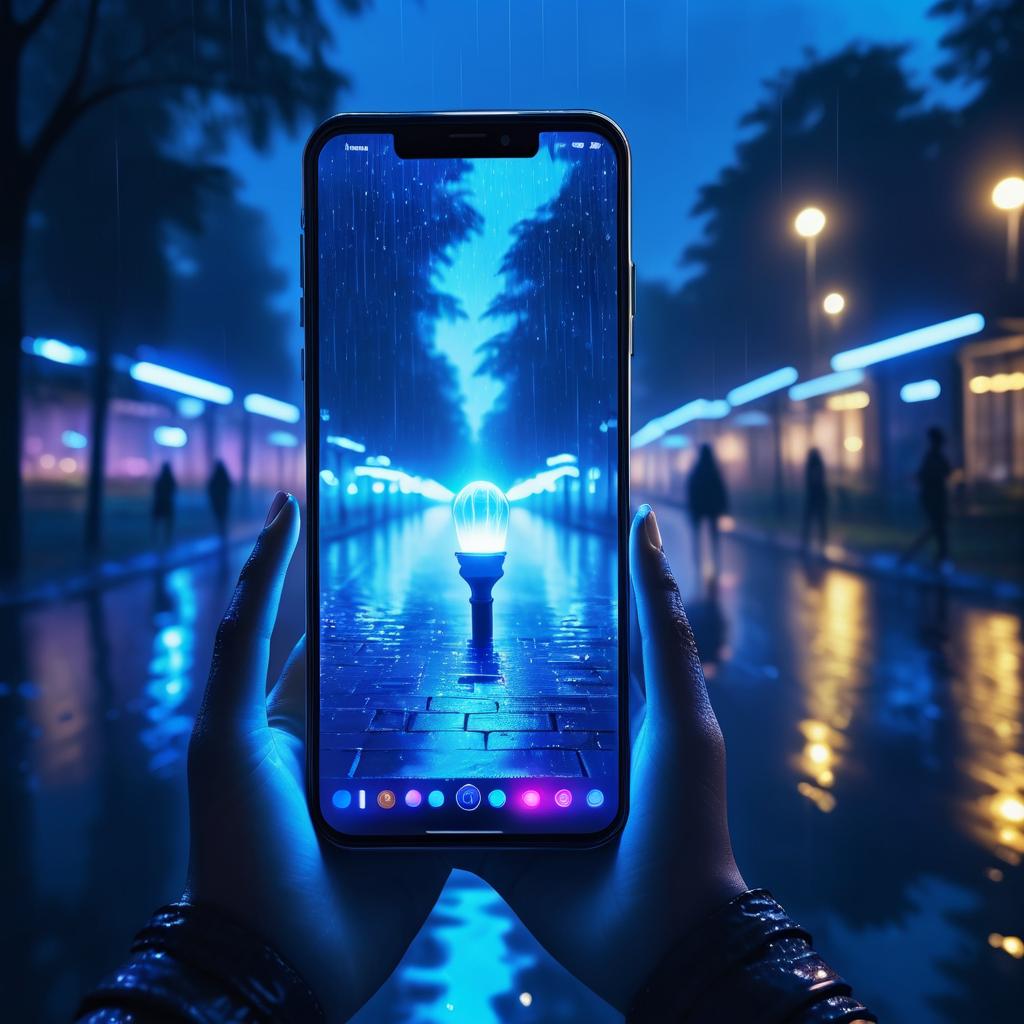 Cinematic Closeup of Woman with Smartphone