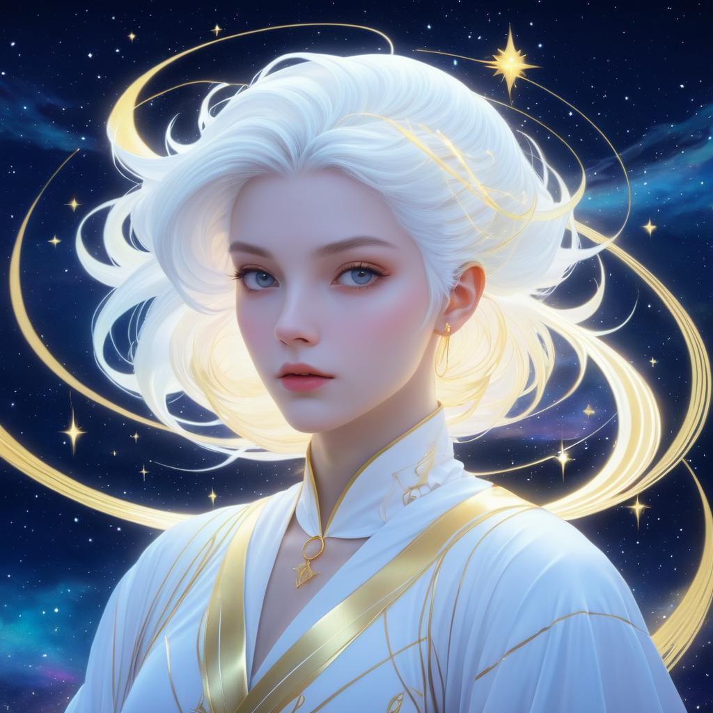 Celestial Being Portrait in Anime Style