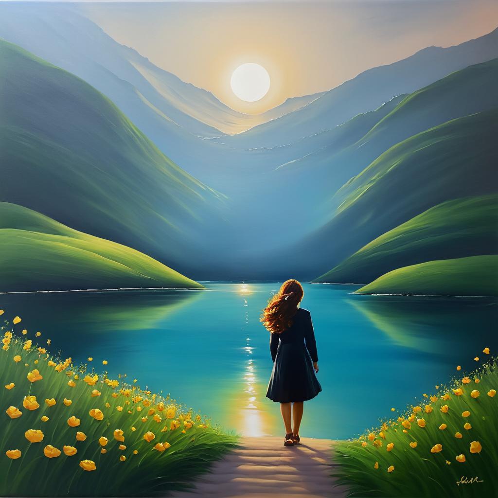 Serene Hope: An Oil Painting Journey