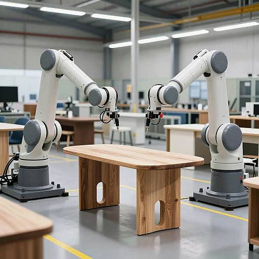 Futuristic AI-Driven Luxury Furniture Assembly