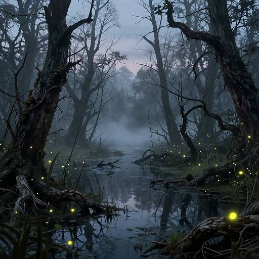 Eerie Stank Swamp at Dusk