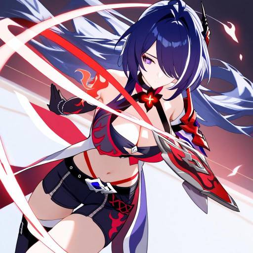 Dynamic Cowboy Shot of Honkai Character