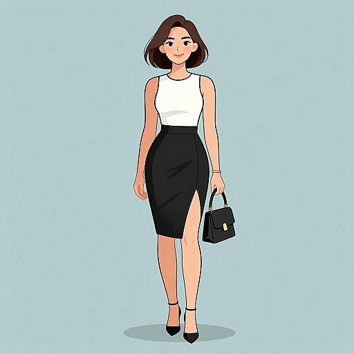 Modern Minimalist Woman Portrait