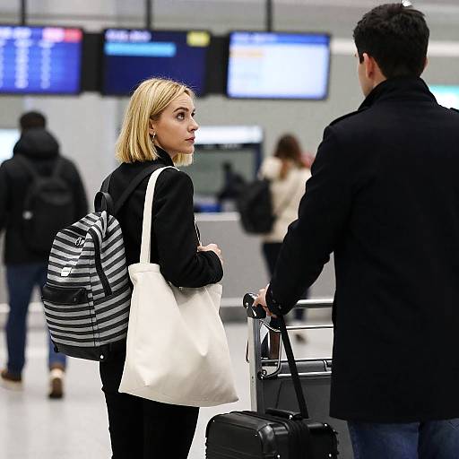 Intense Encounter at the Airport Terminal