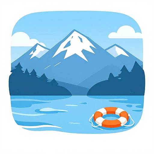 Minimalist Alpine Mountain Laptop Sticker