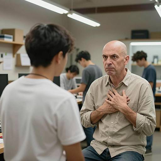 Busy Workshop Scene with Focused Individuals