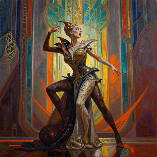 Surreal Art Deco Fantasy Woman