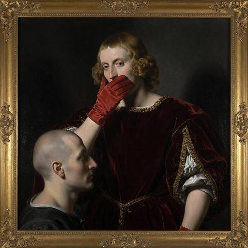 Mystical Man in Velvet Robe Portrait