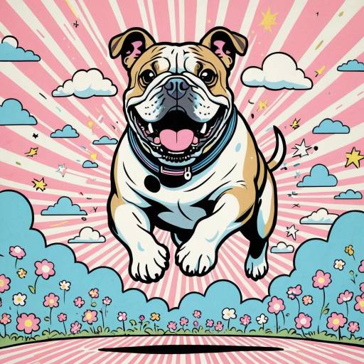 Lowbrow Art Jumping Bulldog