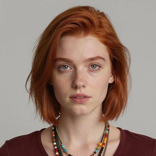 Portrait of Young Woman with Red Hair