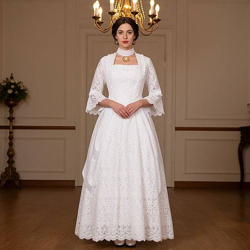 Victorian Lace Maid Costume Scene