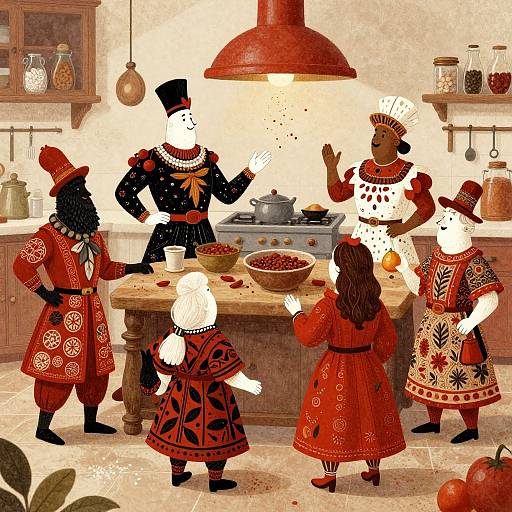 Anthropomorphic Spice Costume Illustration