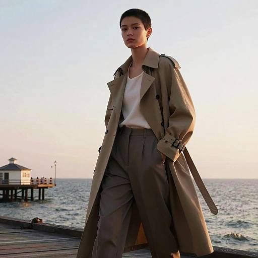 Androgynous Undercut at Dawn Pier