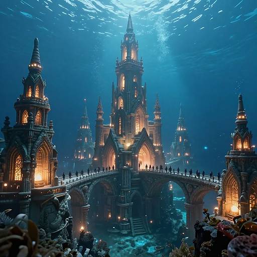 Luminous Underwater Ancient City