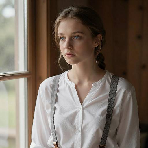 Indoor Portrait of a Young Woman
