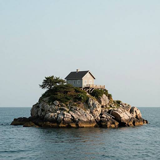 Whimsical Miniature Island with House