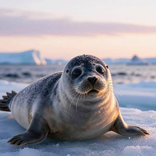 Heartwarming Arctic Harp Seal Portrait