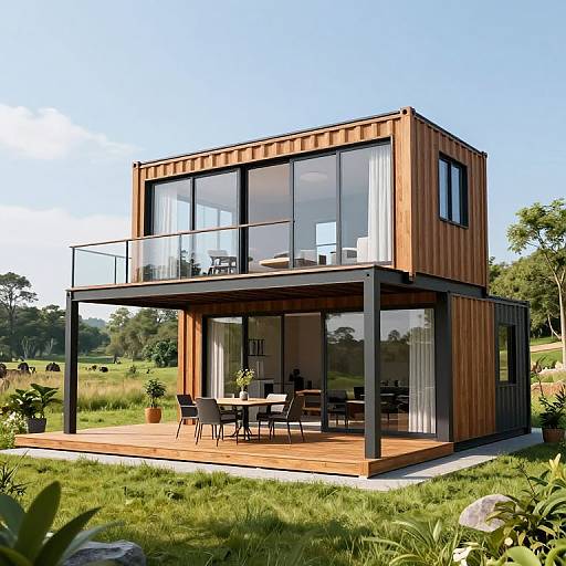 Modern 3D Shipping Container Home