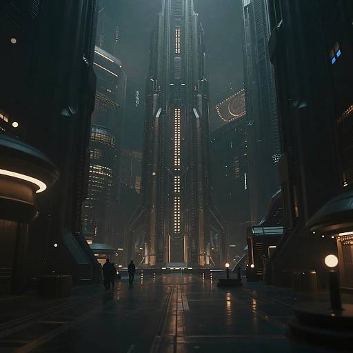 Dystopian Future Cinematic Film Still